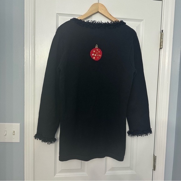Storybook Knits Cardigan Sweater Vintage Ugly Christmas Party Ornament Size M - Picture 4 of 6